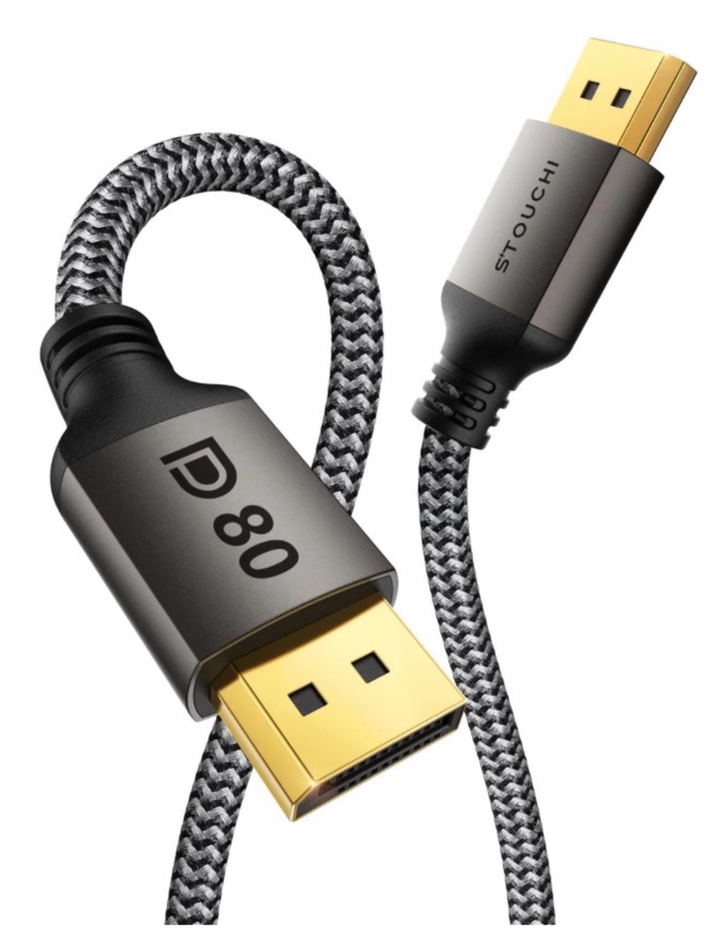 Stouchi 80Gbps DisplayPort 2.1 Cable [10FT/3M], UHBR20 [16K 8K 4K@540Hz] DP Cord